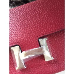 Replica Portafoglio Hermes Costanza a lungo in pelle fucsia