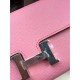 Replica Portafoglio Hermes Costanza a lungo in pelle rosa Epsom