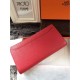 Replica Portafoglio Hermes Costanza a lungo in pelle Vermillion