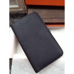 Replica Portafoglio Hermes Dogon in pelle nera