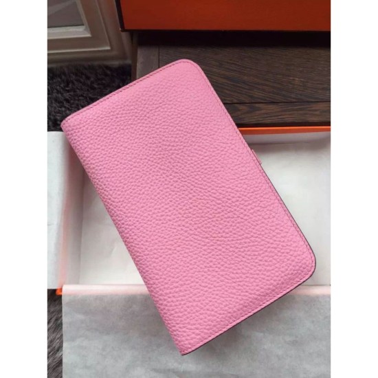 Replica Portafoglio Hermes Dogon in pelle rosa