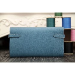 Replica Portafoglio Hermes Kelly Longue in pelle Jean Blu Clemence Replica Portafoglio Hermes Kelly Longue in pelle Jean Blu Clemence