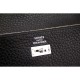 Replica Portafoglio Hermes Kelly Longue in pelle nera Clemence