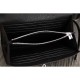 Replica Portafoglio Hermes Kelly Longue in pelle nera Clemence