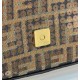 Replica Borsa Fendi Baguette Medium FF in tessuto jacquard con paillettes Marrone Replica Borsa Fendi Baguette Medium FF in tessuto jacquard con paillettes Marrone