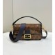 Replica Borsa Fendi Baguette Medium FF in tessuto jacquard con paillettes Marrone Replica Borsa Fendi Baguette Medium FF in tessuto jacquard con paillettes Marrone