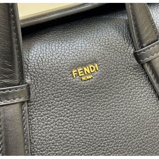 Replica Borsa Fendi Boston 365 media 8BL152 Nera