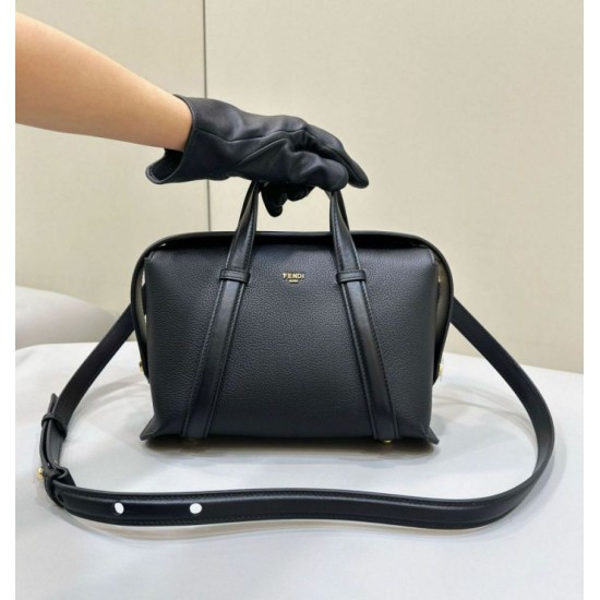 Replica Borsa Fendi Boston 365 media 8BL152 Nera