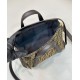 Replica Borsa media Fendi Boston 365 Jacquard FF in tessuto 8BL152 Nera