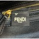 Replica Borsa Fendi Baguette Media Nappa Nera con cinturino lettering FENDI in metallo 8BR822 Replica Borsa Fendi Baguette Media Nappa Nera con cinturino lettering FENDI in metallo 8BR822