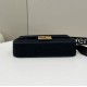 Replica Borsa in tela Fendi Baguette media FF 8BR600 Nera