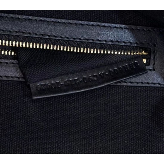 Replica Borsa in tela Fendi Baguette media FF 8BR600 Nera