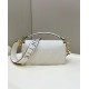 Replica Borsa in tela Fendi Baguette media FF 8BR600 Bianca