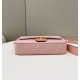 Replica Borsa in tela Fendi Baguette media FF 8BR600 Rosa