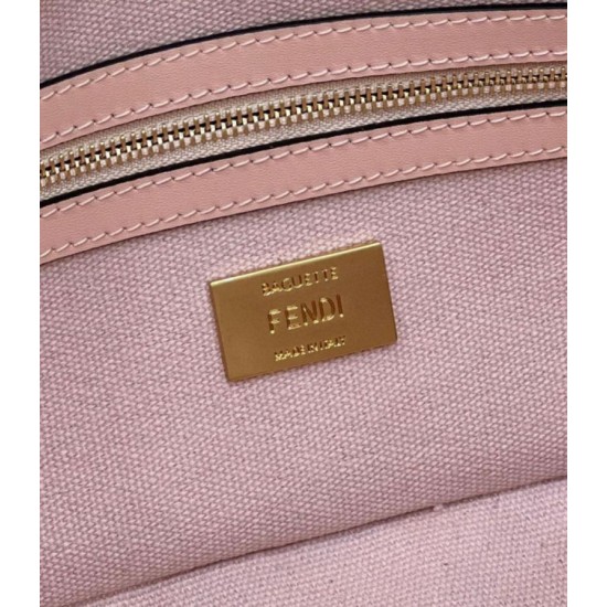Replica Borsa in tela Fendi Baguette media FF 8BR600 Rosa