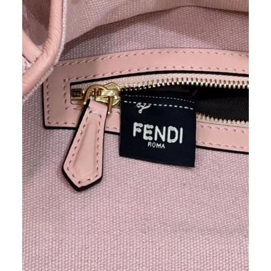 Replica Borsa in tela Fendi Baguette media FF 8BR600 Rosa