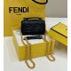 Replica Borsa mini Fendi Nano Baguette FF in tela Nera
