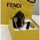Replica Borsa mini Fendi Nano Baguette FF in tela Nera
