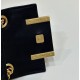Replica Borsa mini Fendi Nano Baguette FF in tela Nera