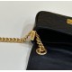 Replica Borsa mini Fendi Nano Baguette FF in tela Nera