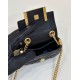 Replica Borsa mini Fendi Nano Baguette FF in tela Nera