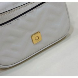 Replica Borsa mini Fendi Nano Baguette FF in tela Bianca
