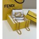 Replica Borsa mini Fendi Nano Baguette FF in tela Bianca
