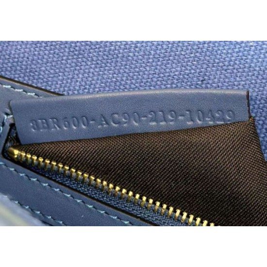 Replica Borsa media Fendi Baguette Jacquard FF in tessuto 8BR600 Blu