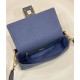Replica Borsa media Fendi Baguette Jacquard FF in tessuto 8BR600 Blu