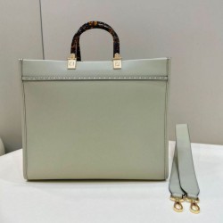 Replica Borsa tote media Fendi Sunshine verde chiaro