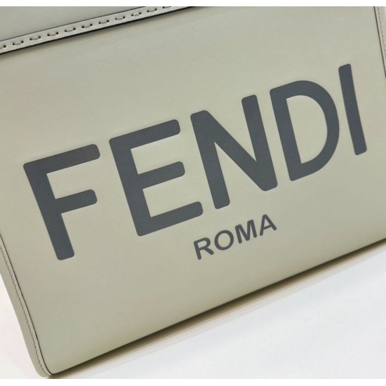 Replica Borsa tote media Fendi Sunshine verde chiaro