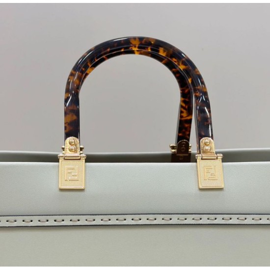 Replica Borsa tote media Fendi Sunshine verde chiaro