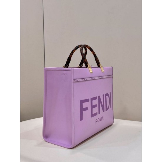 Replica Borsa tote media Fendi Sunshine viola