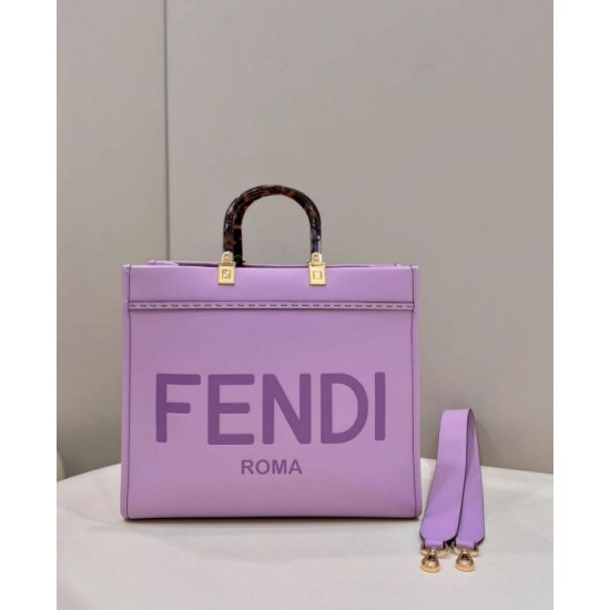 Replica Borsa tote media Fendi Sunshine viola