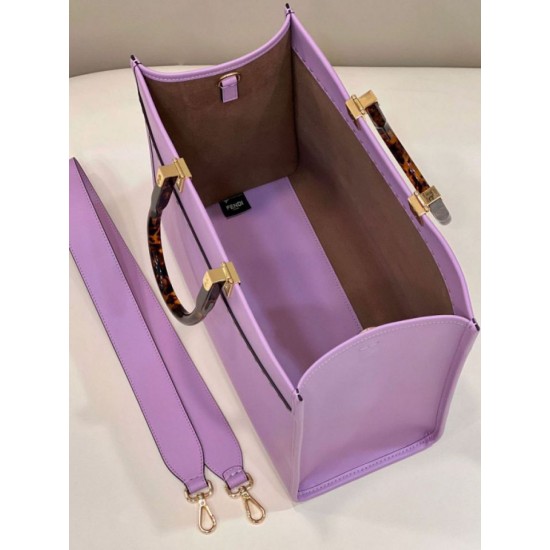 Replica Borsa tote media Fendi Sunshine viola