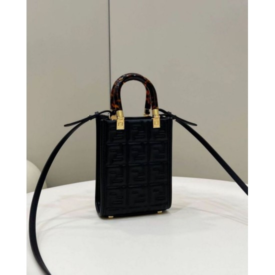 Replica Borsa tote Fendi Mini Sunshine Shopper Nera Replica Borsa tote Fendi Mini Sunshine Shopper Nera