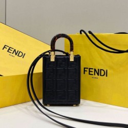 Replica Borsa tote Fendi Mini Sunshine Shopper Nera