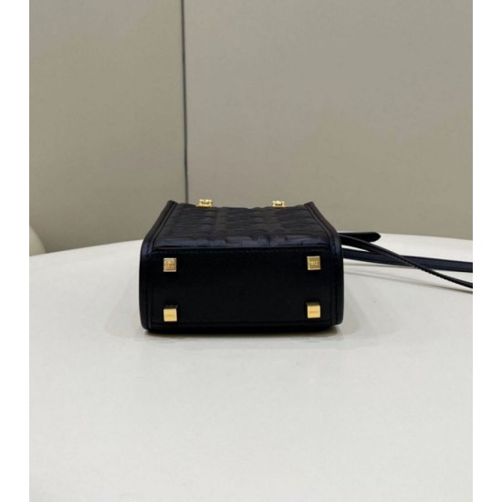 Replica Borsa tote Fendi Mini Sunshine Shopper Nera Replica Borsa tote Fendi Mini Sunshine Shopper Nera