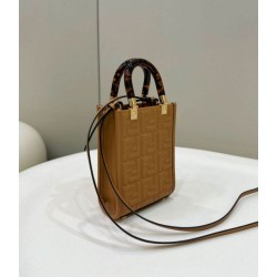 Replica Borsa tote Fendi Mini Sunshine Shopper Marrone Replica Borsa tote Fendi Mini Sunshine Shopper Marrone