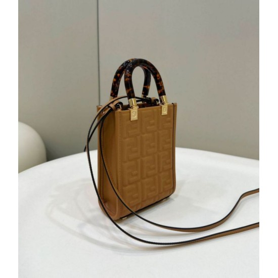 Replica Borsa tote Fendi Mini Sunshine Shopper Marrone Replica Borsa tote Fendi Mini Sunshine Shopper Marrone