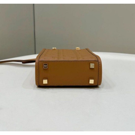 Replica Borsa tote Fendi Mini Sunshine Shopper Marrone Replica Borsa tote Fendi Mini Sunshine Shopper Marrone