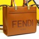 Replica Borsa tote Fendi Sunshine piccola shopper Marrone