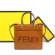 Replica Borsa tote Fendi Sunshine piccola shopper Marrone