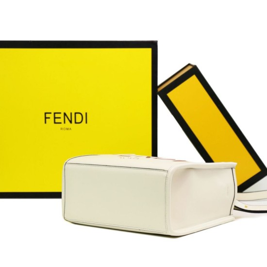 Replica Borsa tote shopper piccola Fendi Sunshine Bianca Replica Borsa tote shopper piccola Fendi Sunshine Bianca