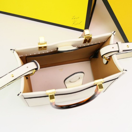 Replica Borsa tote shopper piccola Fendi Sunshine Bianca Replica Borsa tote shopper piccola Fendi Sunshine Bianca
