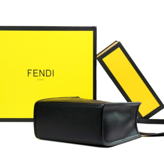 Replica Borsa tote Fendi Sunshine piccola shopper nera