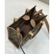 Replica Borsa Fendi Sunshine Small Shopper Tote FF in tessuto jacquard Marrone