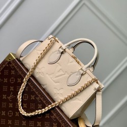Replica Borsa tote Louis Vuitton Onthego East West M23698 Monogram Empreinte Cream