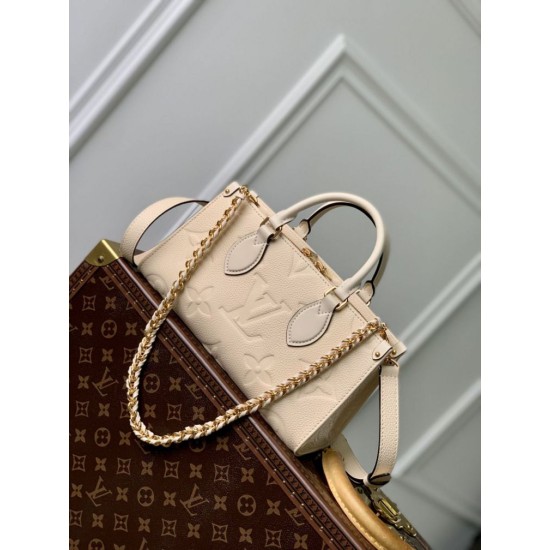 Replica Borsa tote Louis Vuitton Onthego East West M23698 Monogram Empreinte Cream