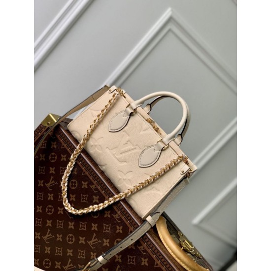 Replica Borsa tote Louis Vuitton Onthego East West M23698 Monogram Empreinte Cream